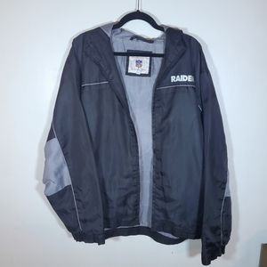 NFL Raiders Hooded Windbreaker Rain Jacket